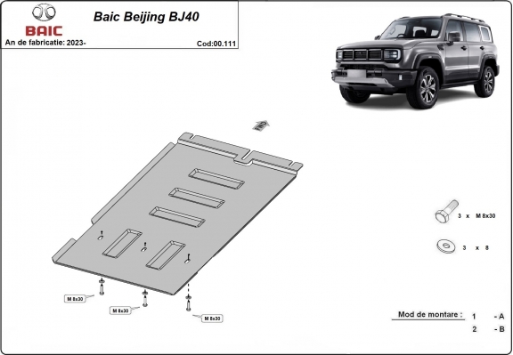 Protector de la caja de cambios Baic Beijing BJ40