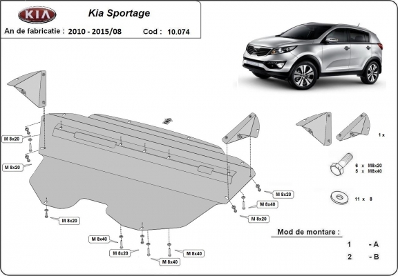 Cubre carter metalico Kia Sportage