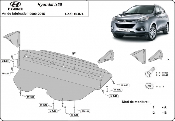 Cubre carter metalico Hyundai IX35