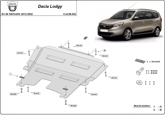Cubre carter metalico Dacia Lodgy