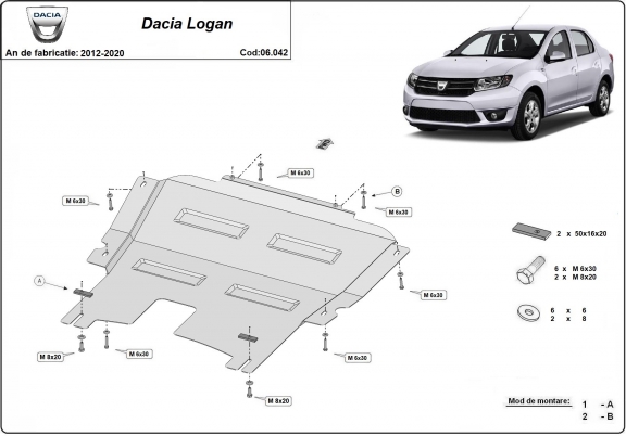 Cubre carter metalico Dacia Logan 2