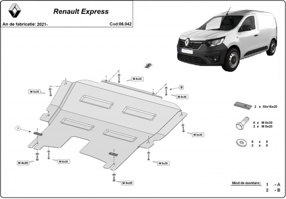 Cubre carter metalico Renault Express