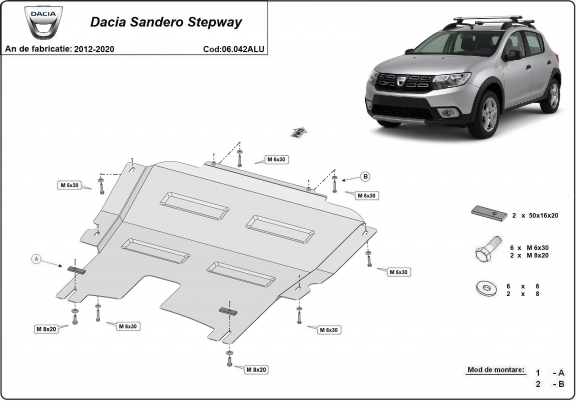 Cubre carter de aluminio Dacia SanderoStepway