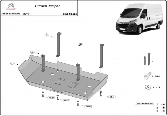 Protector del deposito AdBlue Citroen Jumper