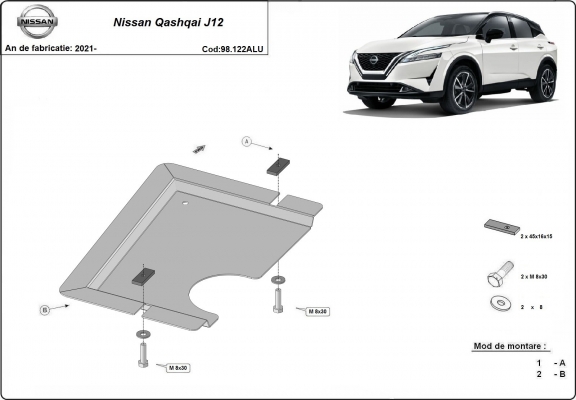 Protector de aluminio del diferencial trasero Dacia Duster - 4x4