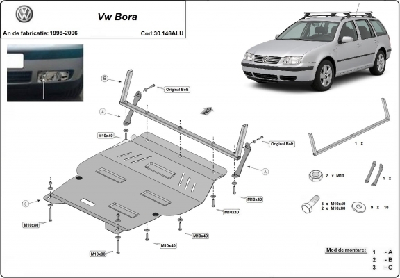 Cubre carter de aluminio Volkswagen Bora