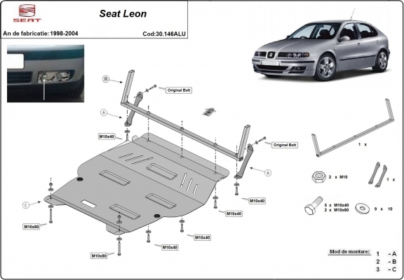 Cubre carter de aluminio Seat Leon