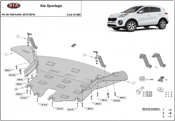 Cubre carter metalico Kia Sportage