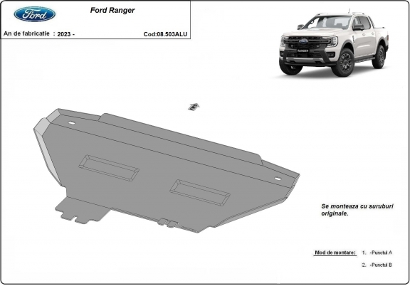 Protector de aluminio del radiador Ford Ranger
