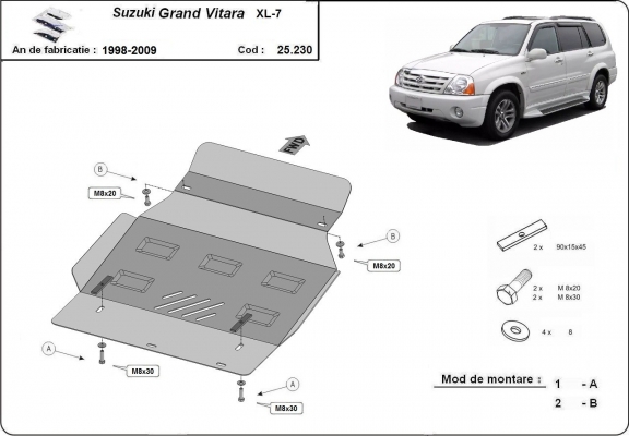 Cubre carter metalico Suzuki Grand Vitara XL-7