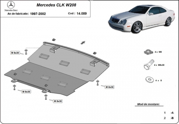 Cubre carter metalico Mercedes CLK W208