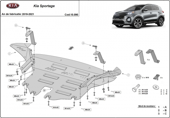 Cubre carter metalico Kia Sportage
