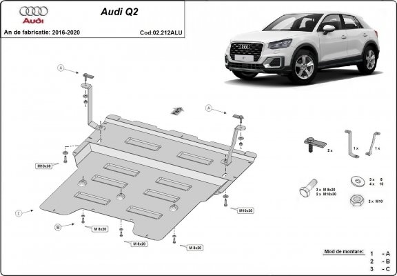 Cubre carter de aluminio Audi Q2