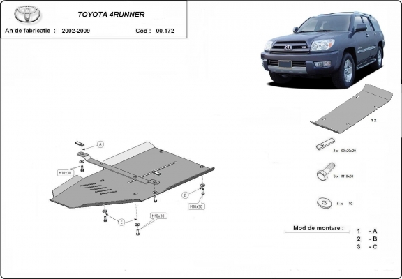 Protector de la caja de cambios Toyota 4Runner