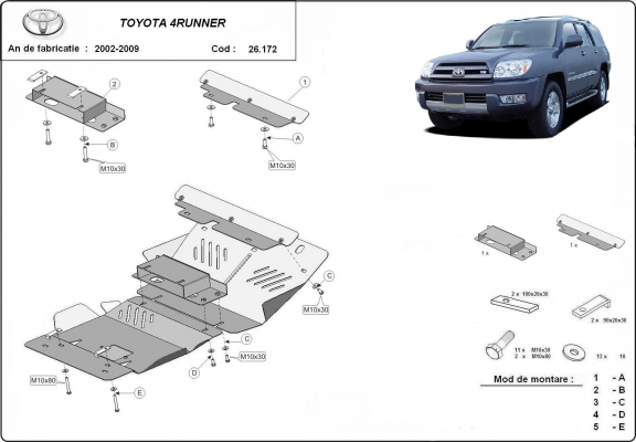 Cubre carter metalico Toyota 4Runner
