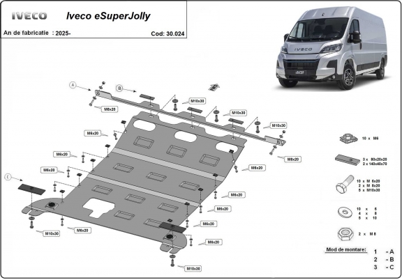 Cubre carter metalico Iveco eSuperJolly