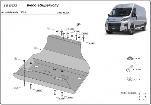 Protector del deposito de combustible Iveco eSuperJolly