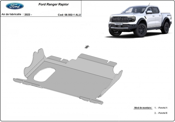 Cubre carter de aluminio Ford Ranger Raptor