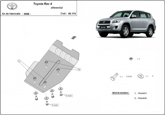 Protector del diferencial Toyota RAV 4