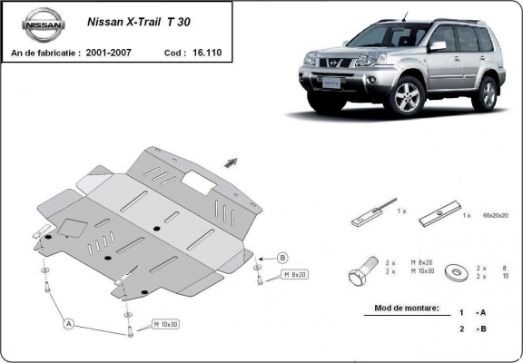 Cubre carter metalico Nissan X-Trail T30