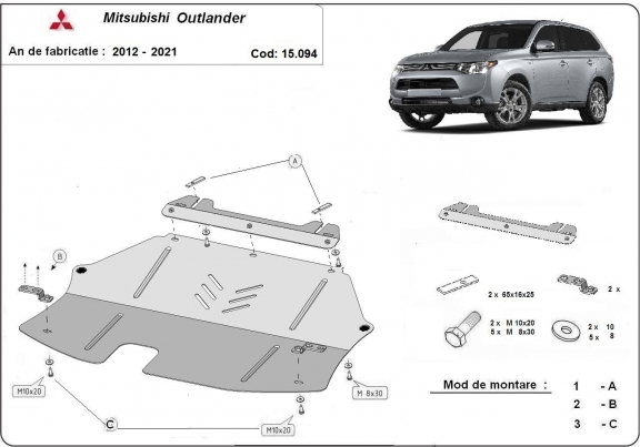 Cubre carter metalico Mitsubishi Outlander