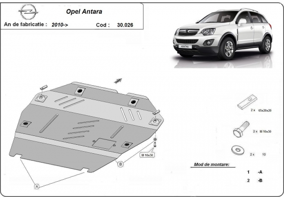 Cubre carter metalico Opel Antara