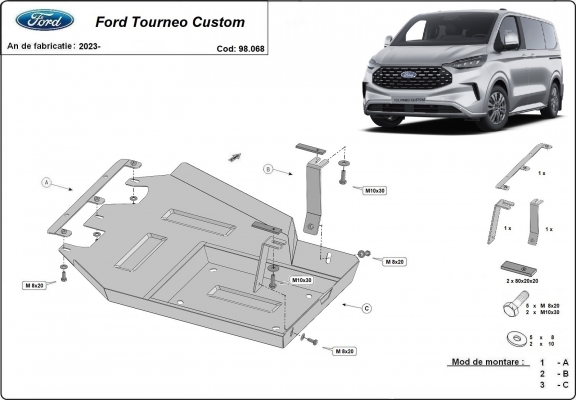 Protector del deposito AdBlue Ford Tourneo Custom