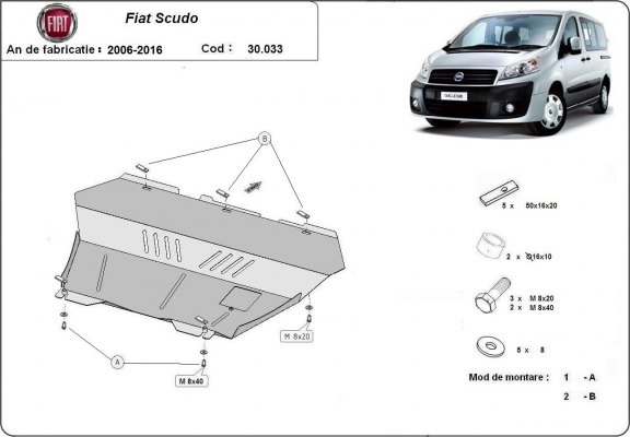 Cubre carter metalico Fiat Scudo