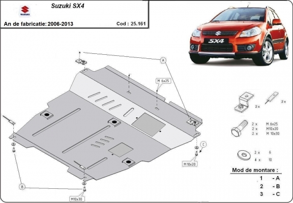 Cubre carter metalico Suzuki SX4
