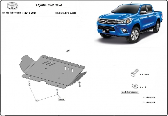 Cubre carter de aluminio Toyota Hilux Revo