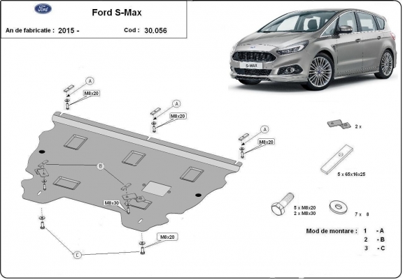 Cubre carter metalico Ford S-Max