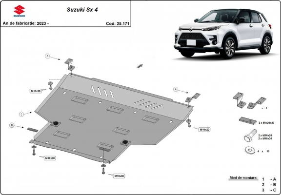 Cubre carter metalico Suzuki SX 4 - paquete promocional