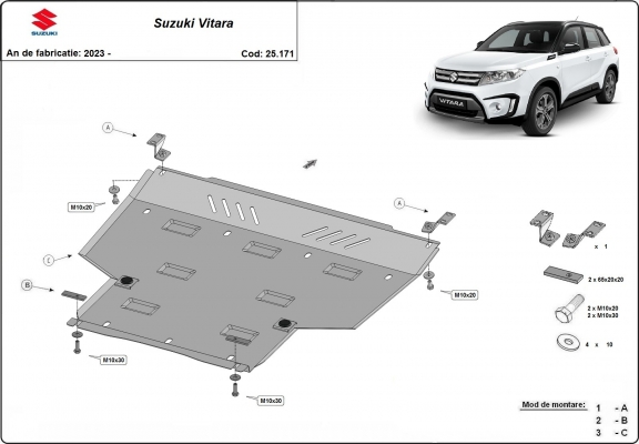 Cubre carter metalico Suzuki Vitara - paquete promocional