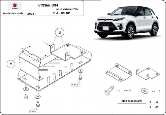 Cubre carter metalico Suzuki SX 4 - paquete promocional