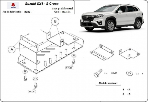 Cubre carter metalico Suzuki S-Cross - paquete promocional