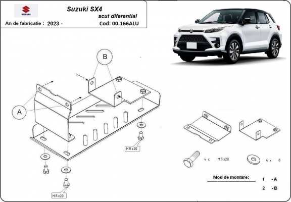 Cubre carter metalico Suzuki SX 4 - paquete promocional aluminio