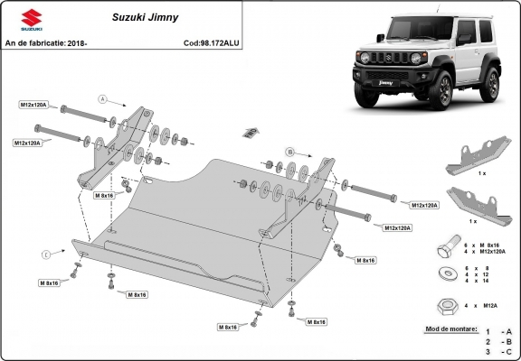 Cubre carter Suzuki Jimny - aluminio