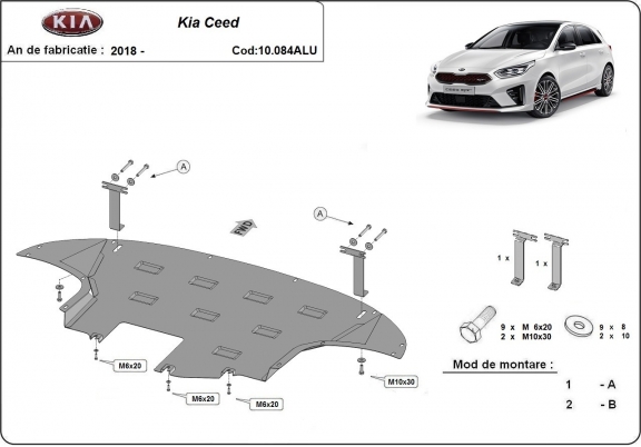 Cubre carter de aluminio Kia C eed