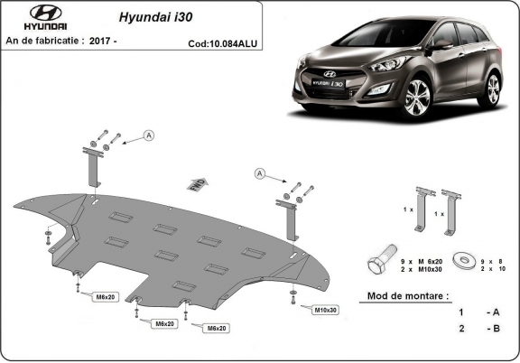Cubre carter de aluminio Hyundai i30