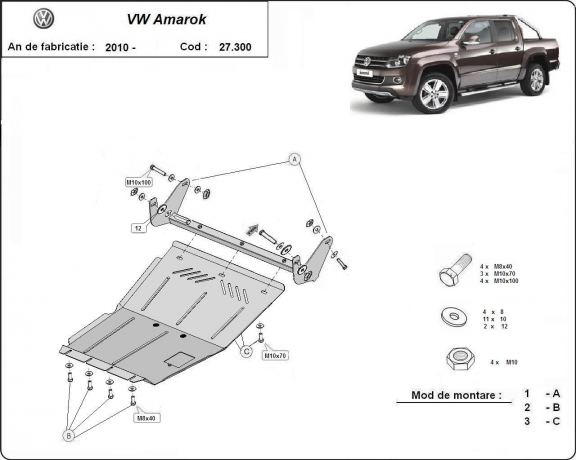 Cubre carter metalico Volkswagen Amarok