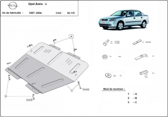 Cubre carter metalico Opel Astra G