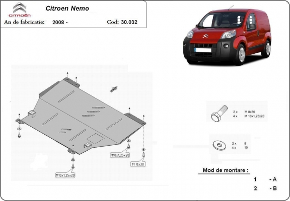Cubre carter metalico Citroen Nemo