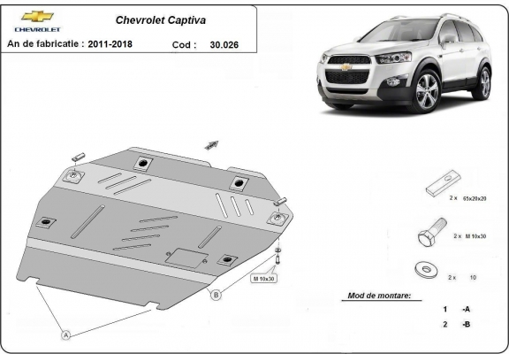 Cubre carter metalico Chevrolet Captiva