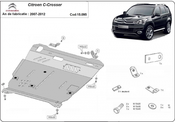Cubre carter metalico Citroen C - Crosser