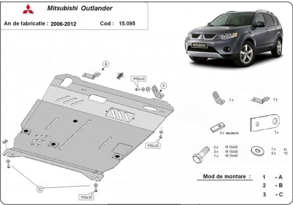 Cubre carter metalico Mitsubishi Outlander