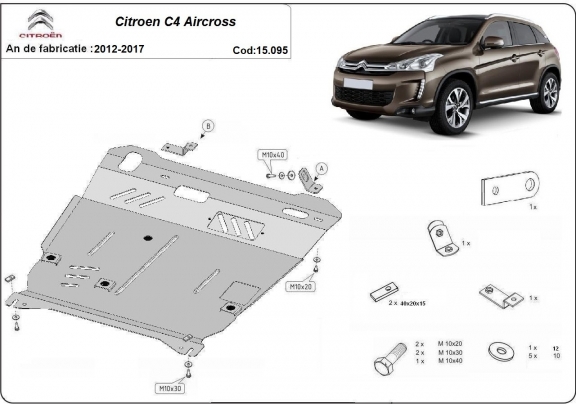 Cubre carter metalico Citroen C4 Aircross