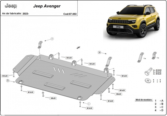 Cubre carter metalico Jeep Avenger