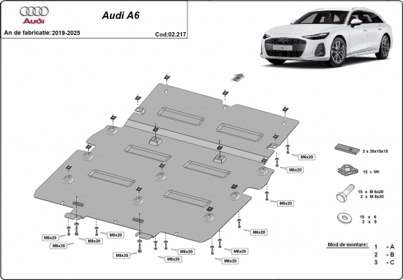 Protector de la caja de cambios Audi A6 A6