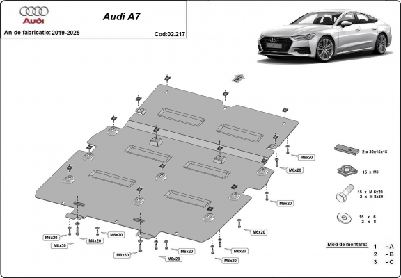 Protector de la caja de cambios Audi A7 A7