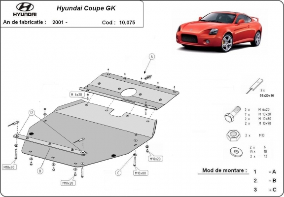 Cubre carter metalico Hyundai Coupé GK